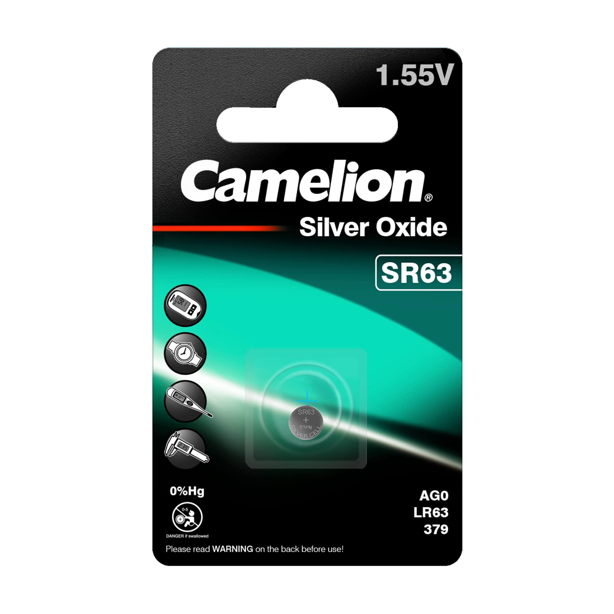 Camelion SR63 Knopfzelle Batterie | 1,55V Coin Cell