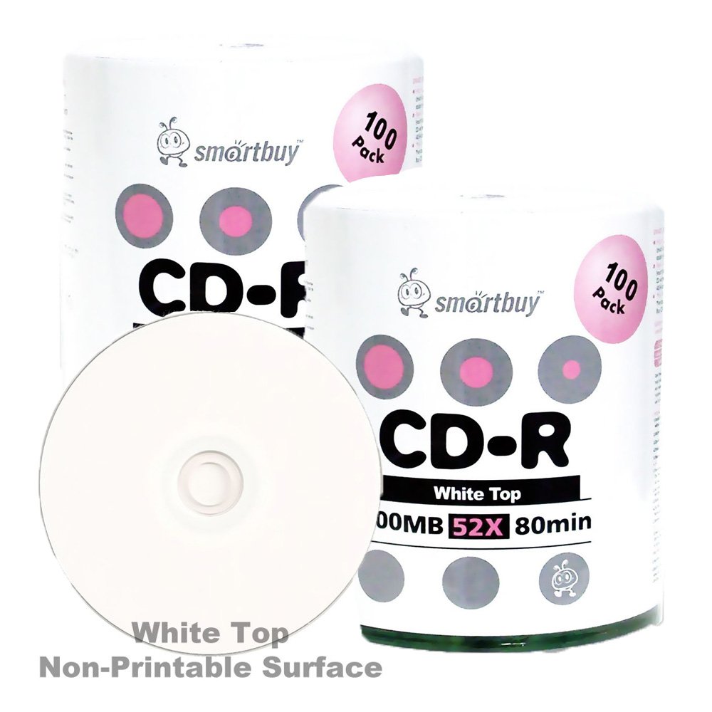 Smartbuy 700mb/80min 52x CD-R White Top Blank Video Recordable Media Disc (200-Disc)-image-7