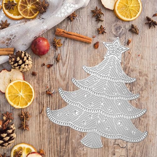 Napperon d'arbre de Noël tapis de table isolé évidé PVC de maison - 3