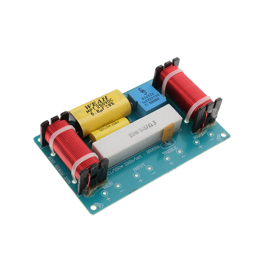 Baoblaze 2 Piezas Divisor de Frecuencia de Audio Filtros de 3 Vías para Altavoz Agudos/Graves