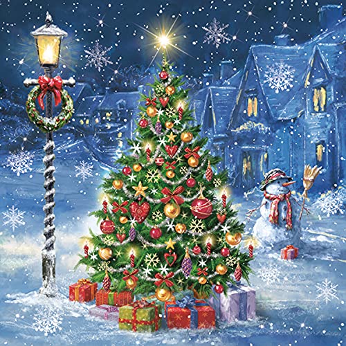 Tovaglioli Di Carta Velina A Tema Maki Per Bambini, 33 Cm X 33 Cm Confezione Da 20 Vigilia Di Natale In Villaggio 1171479