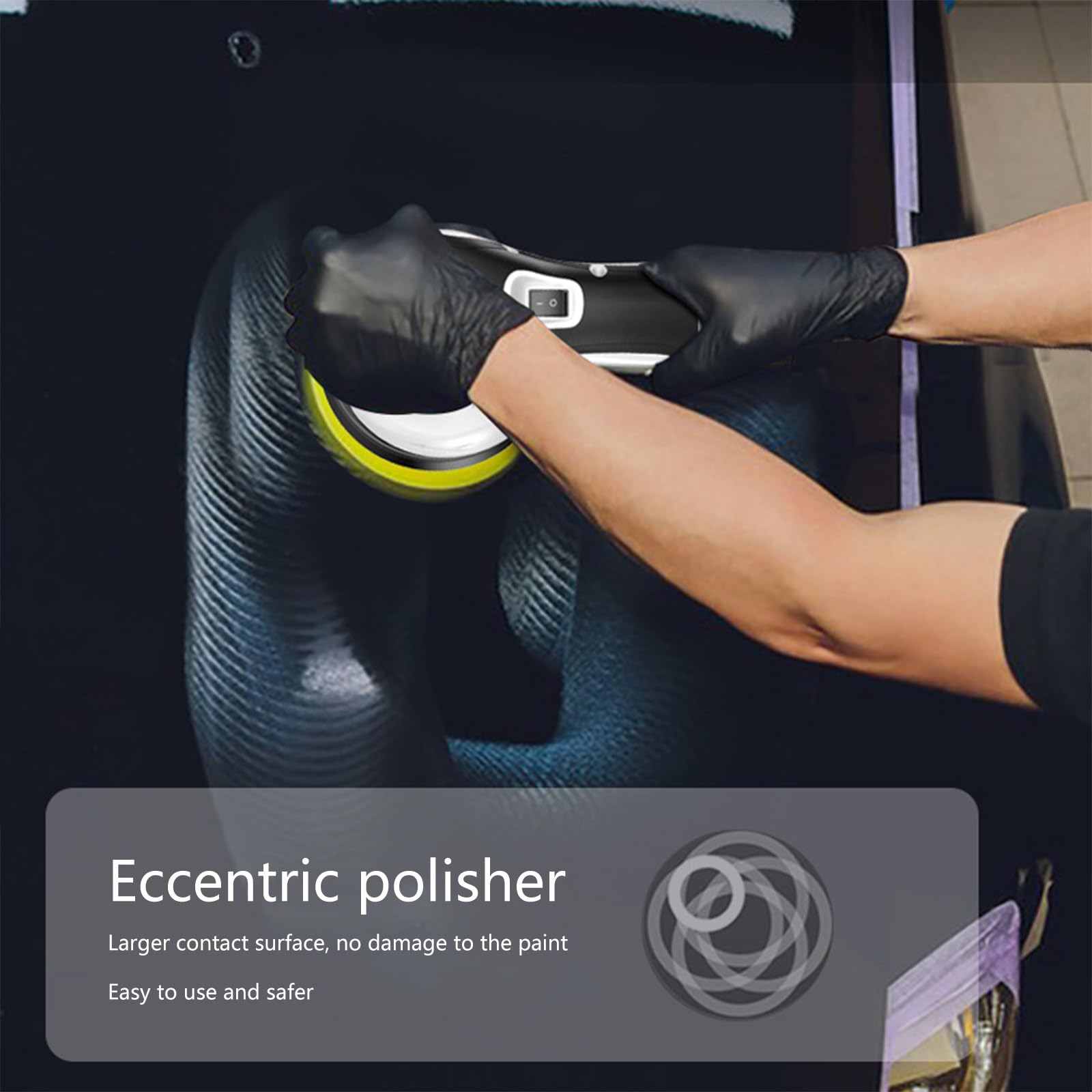 Juego de pulidor eléctrico para coche, 3200 – 6600 rpm, pulidora variable para muebles de suelo, juegos de tampones de batería de cerámica