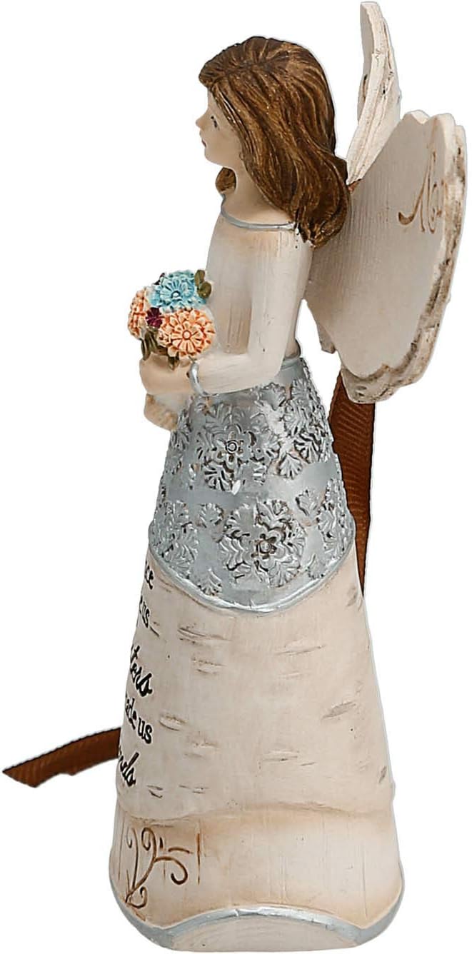 Pavilion Gift Company 82342 Elements Sister Angel Figurine, 4-1/2-Inch, Silver - Image 3
