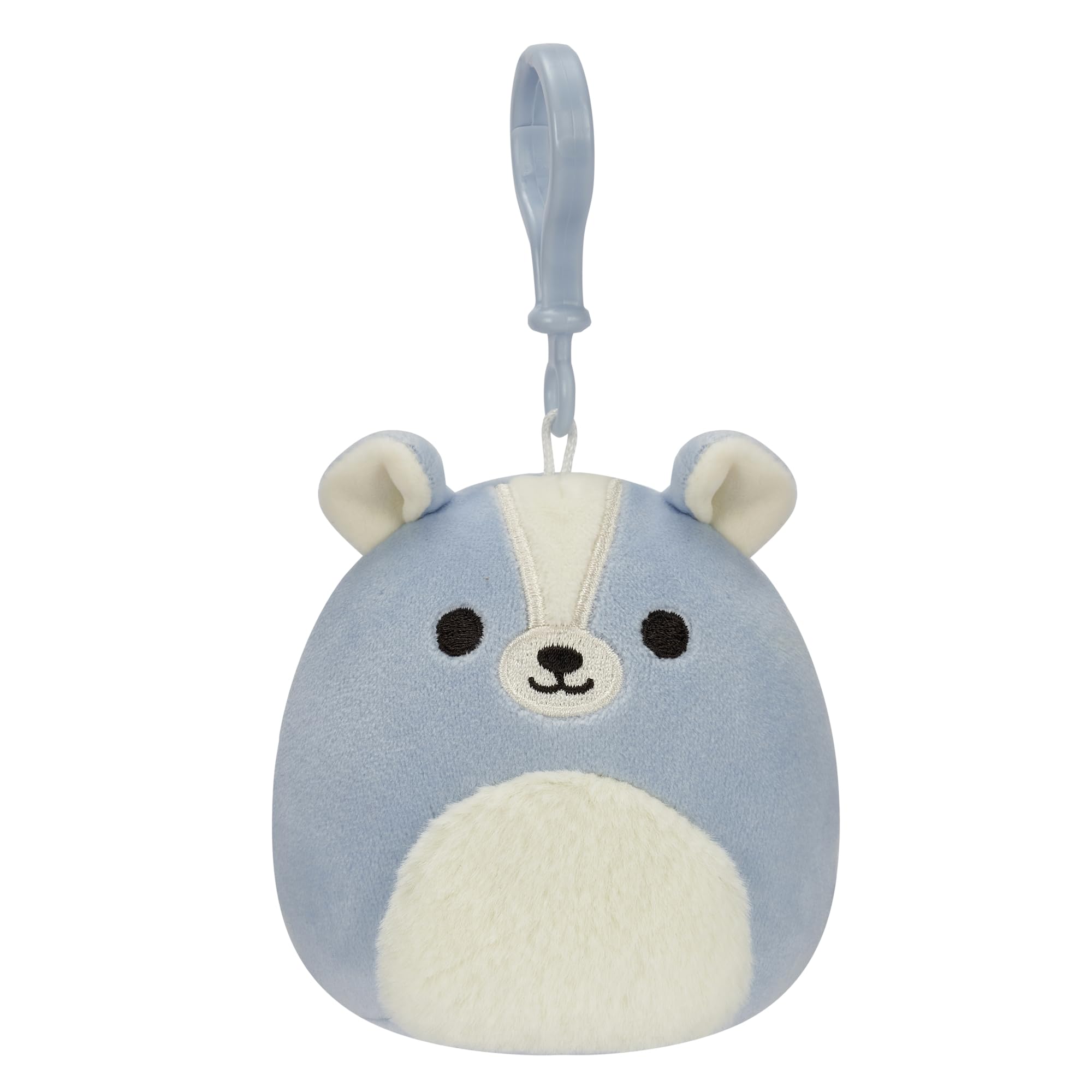 Squishmallows 3.5 inch Clip-On Plush Sol the Blue Skunk, SQCP00210, 9 cm Size