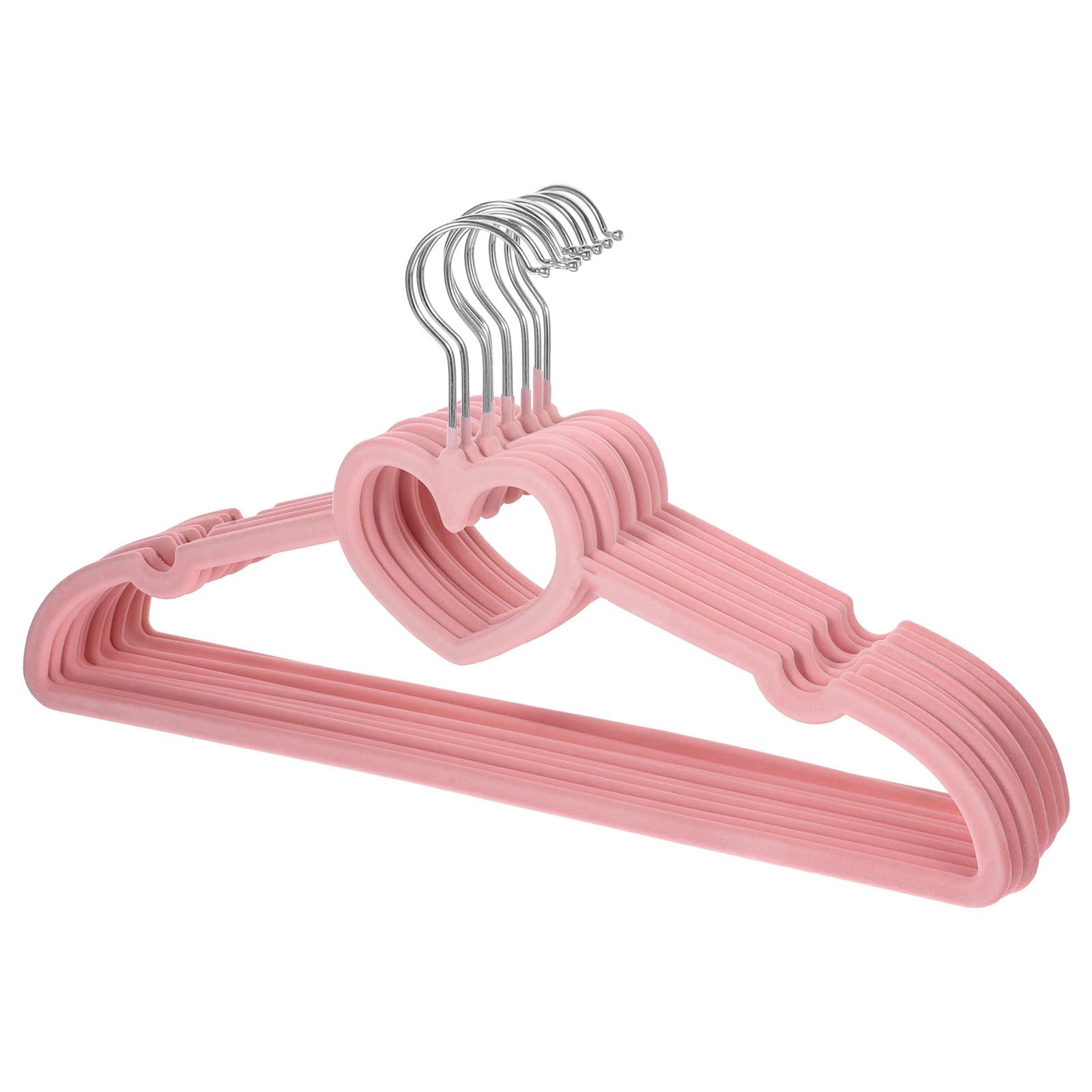 Cintres roses en plastique pour éviter le glissement des robes dans l'armoire