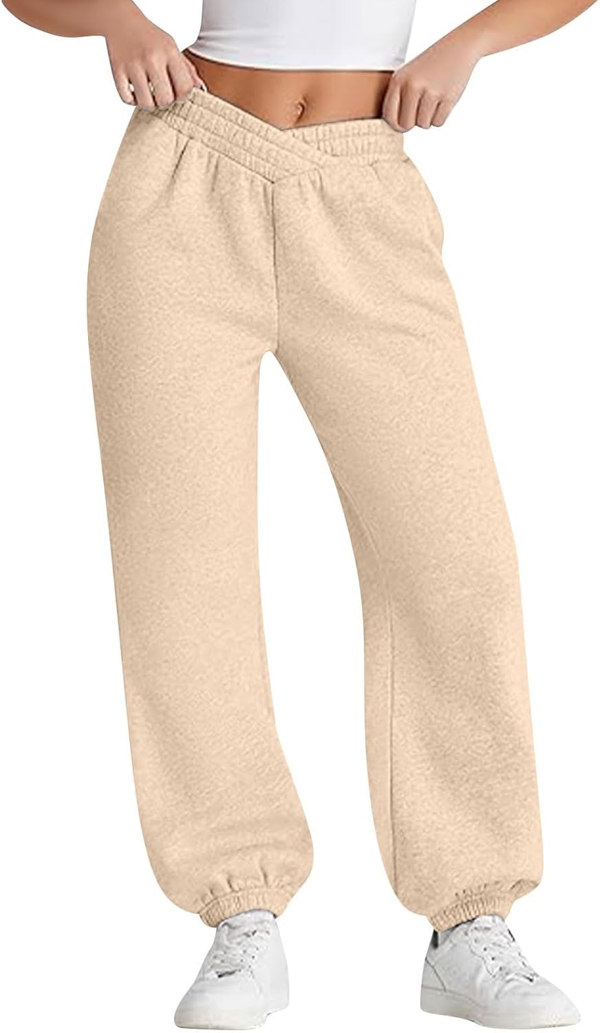 ADHOWBEW Women Sweatpants with Pockets Casual Low Egypt