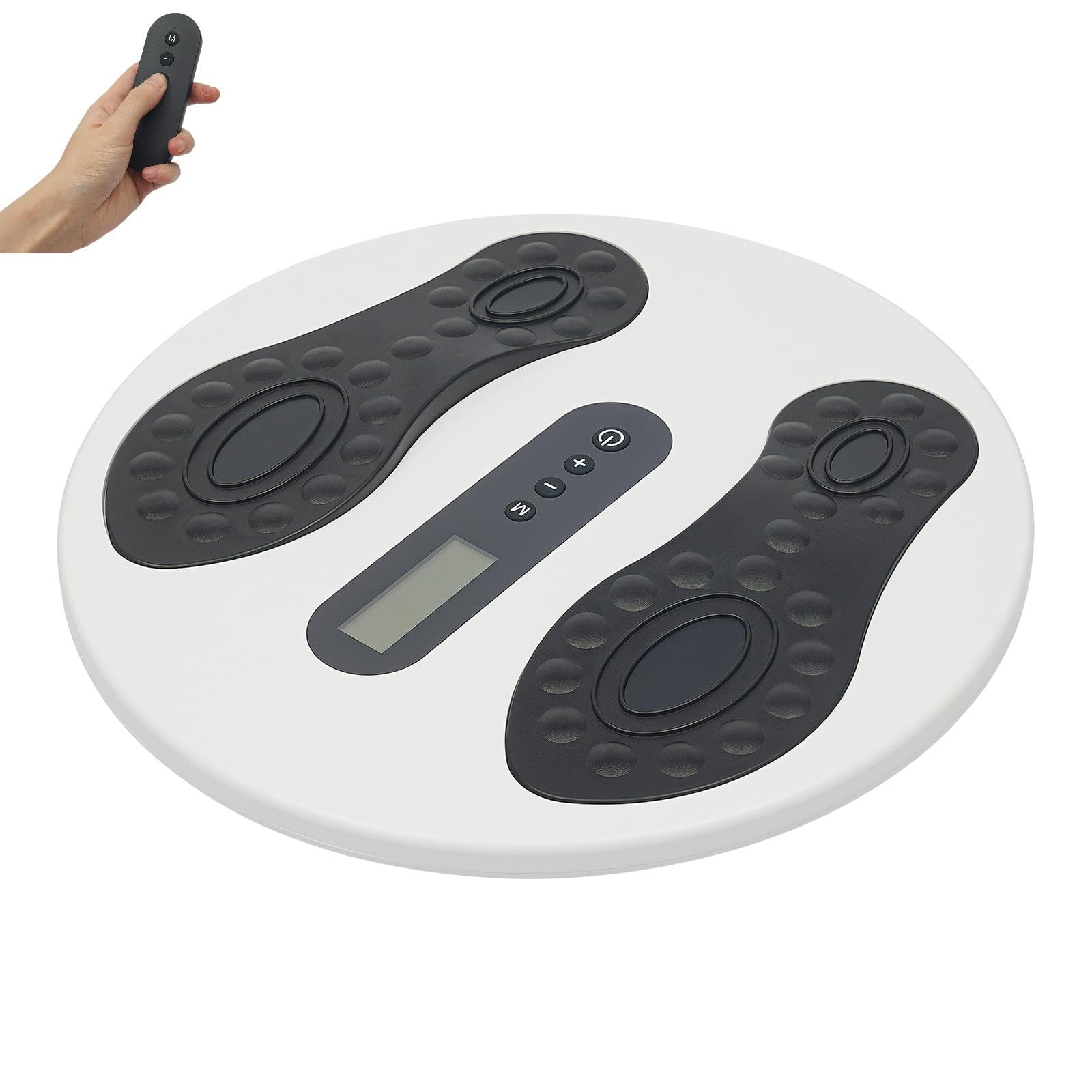 Massaggiatore intelligente per piedi con 10 modalità e 20 livelli di intensità, tappetino per massaggio digitopressione con 4 cuscinetti elettrodi, massaggio compatto ai piedi per casa, ufficio e in