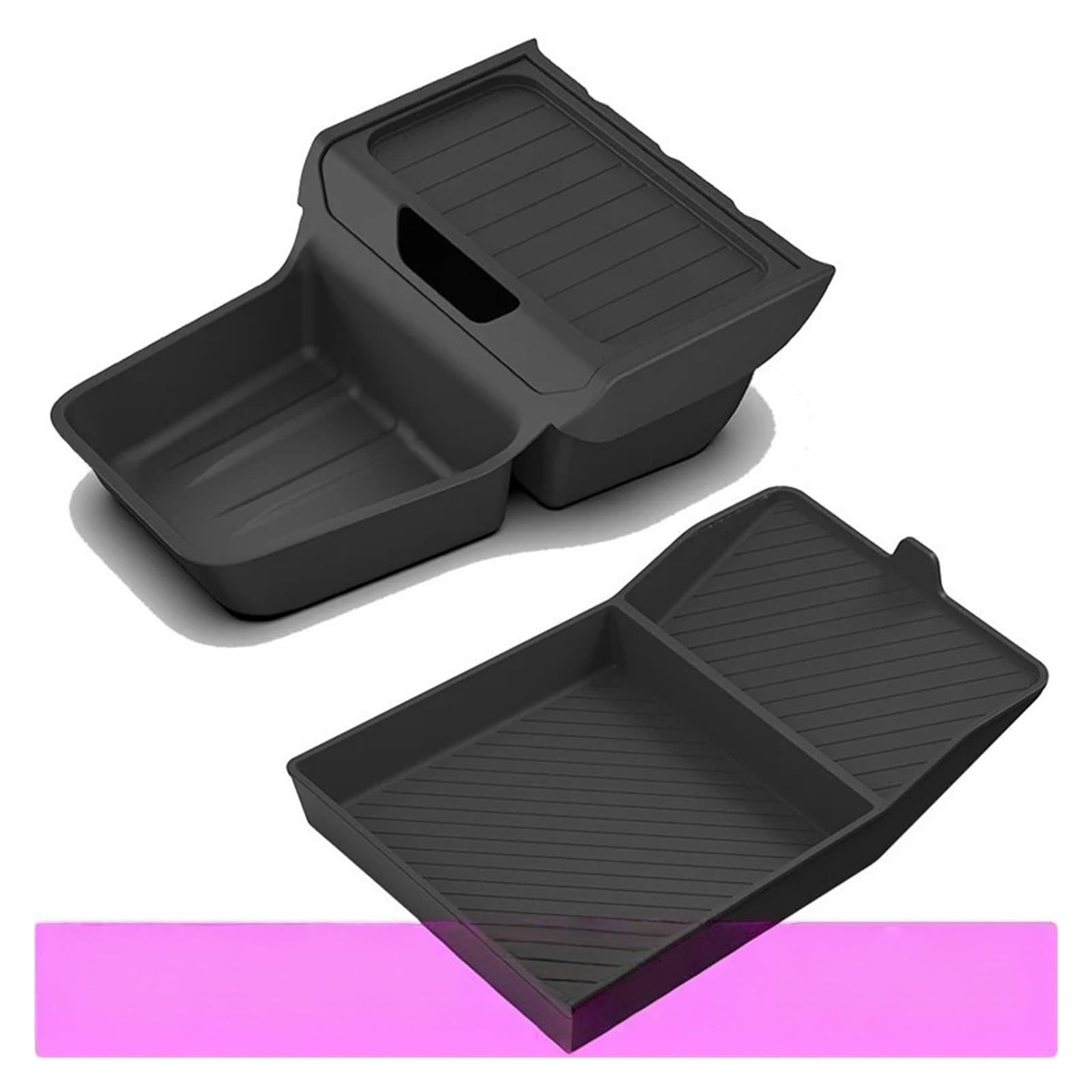 Boîte d'accoudoir de voiture Convient pour le 2026 pour Tesla pour modèle Y pour la norme pour boîte de rangement console centrale gamme(B)