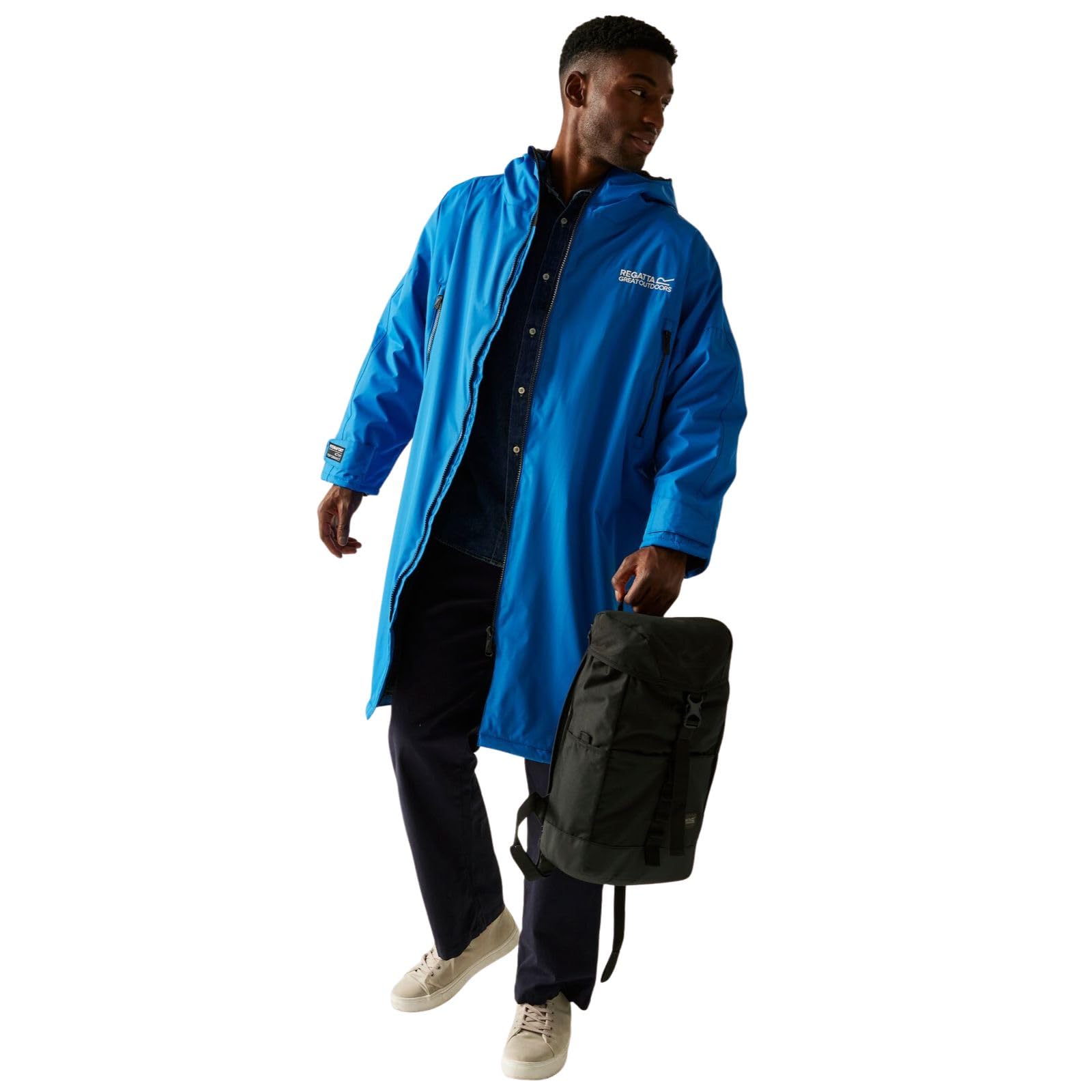 Regatta (Lxl, ) Outdoor Active Unisex Waterproof Zip Surfing Beach Changing Robe Blue