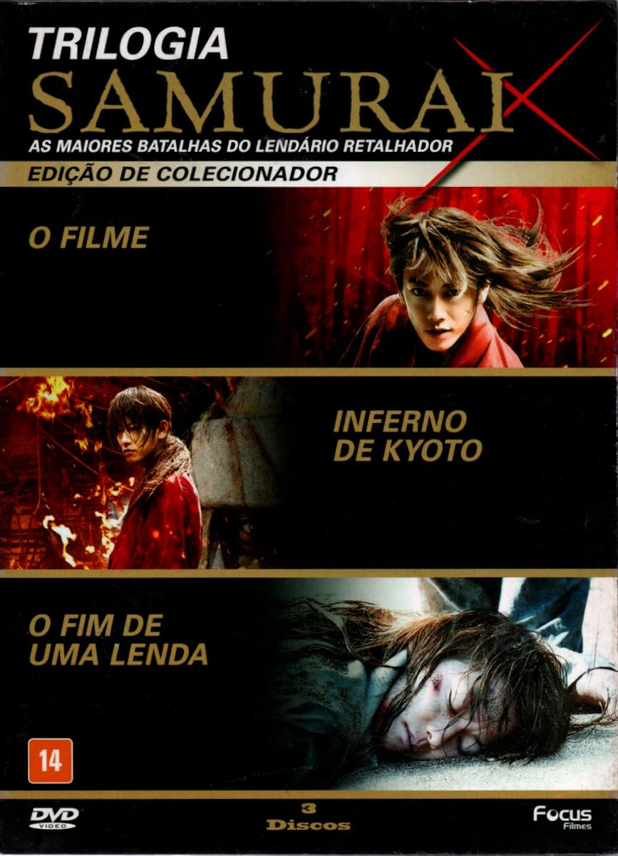Box Trilogia Samurai X - De Keishi Ohtomo - 3 Dvds: Amazon.com.br