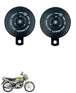 Znee Smart Motorcycle Horn Loud Sound Waterproof 12V 110DB (Set of 2) for Hero HF Deluxe Eco