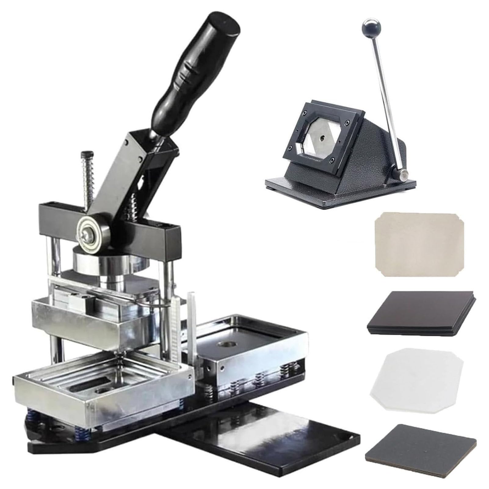 GTHTUHFD Fridge Magnet Machine Diy Badge Maker Machine - Rectangle Photo Refrigerator Stickers, 80X5M/90X65Mm, Includes 100Pcs Components, Paper Cutter, Perfect For Crafting,90x65mm