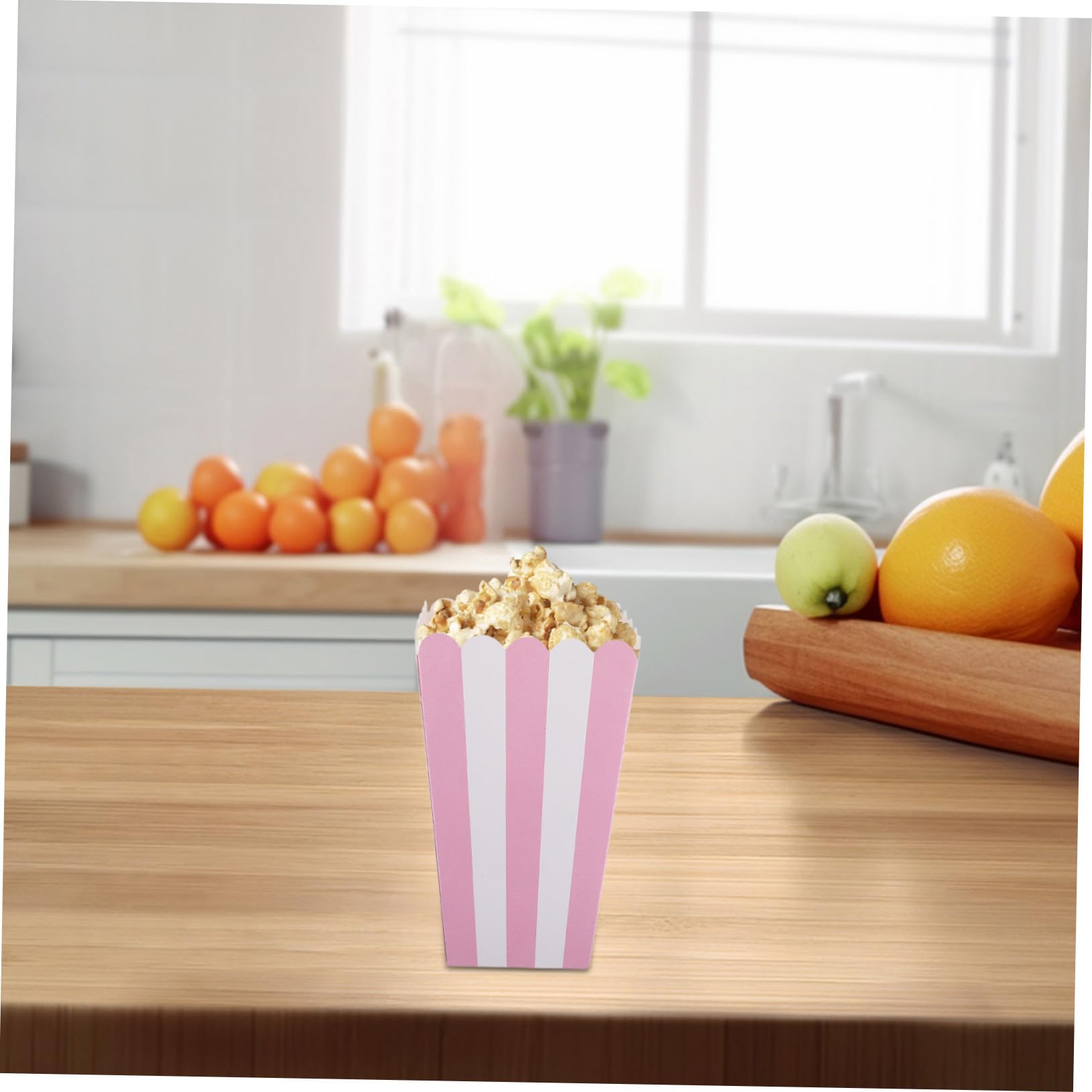 100 Piezas Cajas Pequeñas para de Papel con Diseño Rayas Resistentes al Aceite Contenedores para y Snacks para Fiestas Noches de Cine y Celebraciones de Cumpleaños