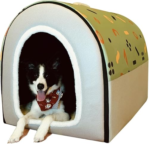 Miniatura 51 de Dog Bed,2 Ways to Use,Indoor Pet House with Fluffy Mat,Removable and Washable Cover,Splash-Proof House and Non-Slip Bottom,for Large Dogs(2XL Star)