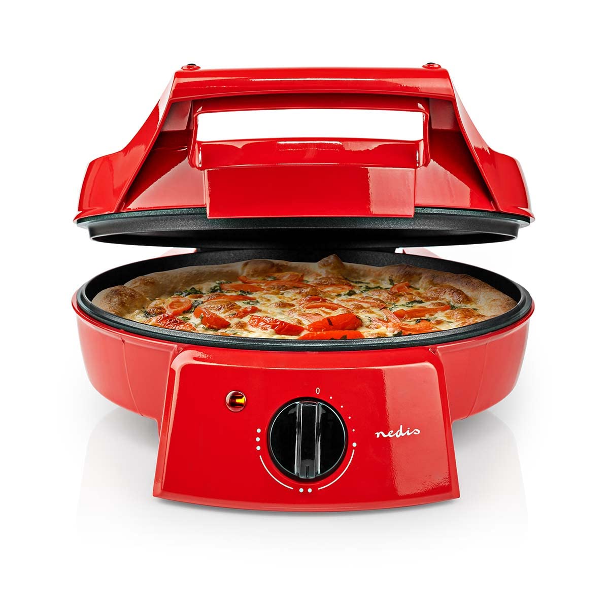 Nedis FCPM100FRD - Máquina para pizza (aluminio)