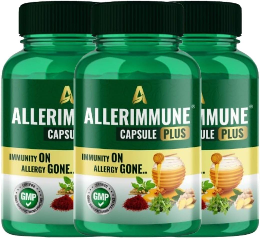 Ayurvedic Capsule Plus with Ashwagandha, Mulethi & Honey | Immunity Booster and Anti - Inflammatory Capsule | 100% Natural And Ayurvedic Capsules | 60 Capsules Each | Pack of 3