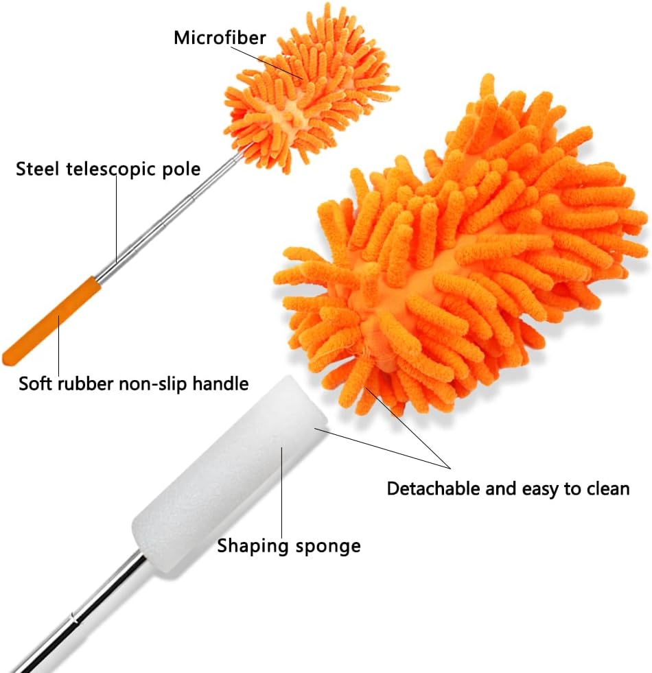 Microfiber Extendable Dusters for Cleaning, Aifuda Removable Washable