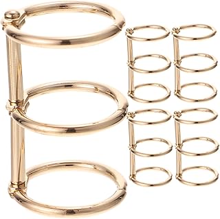 VILLCASE 5 Peças Pasta Anel Círculo Fichário Anéis De Livro De Plástico Anéis De Fichário De Folhas Soltas Anéis De Fichário Solto Fichários De Livros 6 Fichário De Argolas A7 Fichário