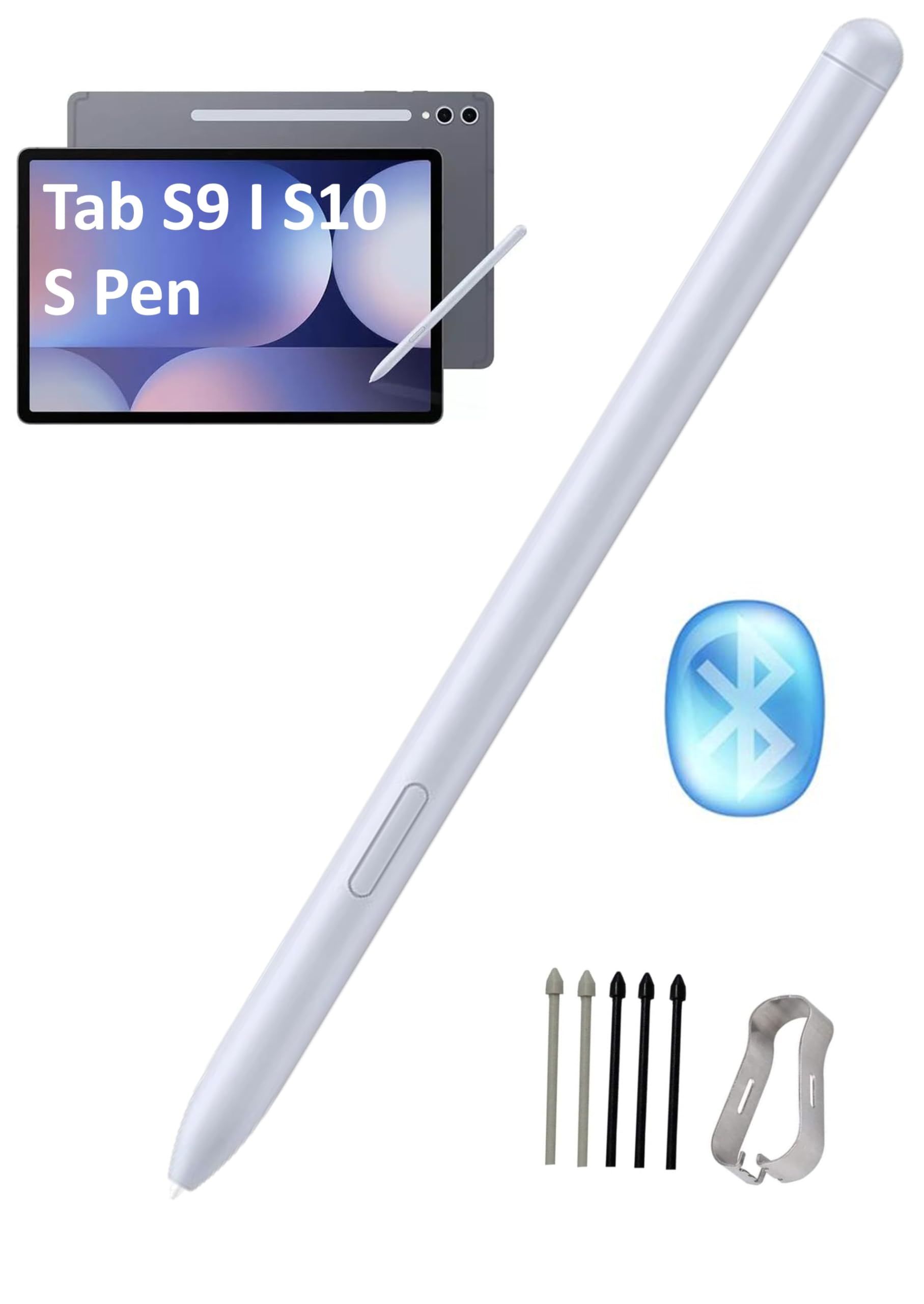 S Pen con Bluetooth y control Air Command para Samsung Galaxy Tab S9 y S10 con 5 puntas 7