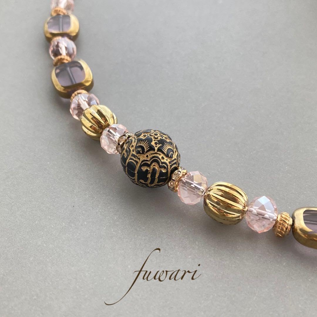 ピンク&times; ゴールド 羽織紐 着物 帯飾りレース羽織 絽 紗 春 マグネット