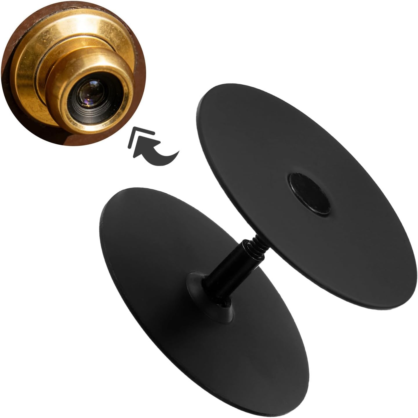 Black Round Door Hole Cover Plate Stainless Steel