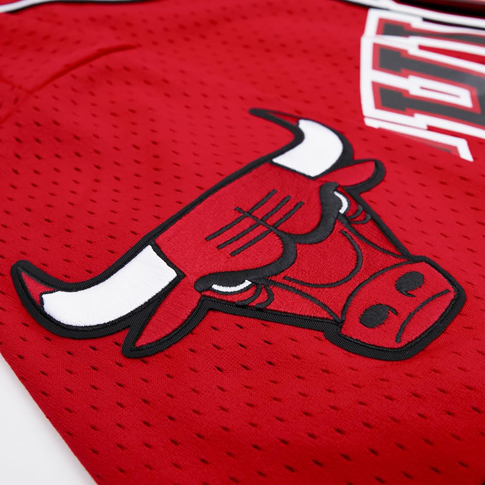 Pro Standard NBA Mesh Button Down Top da Uomo, Rosso/Escursione, Tinta Unita (Getaway Solids), S