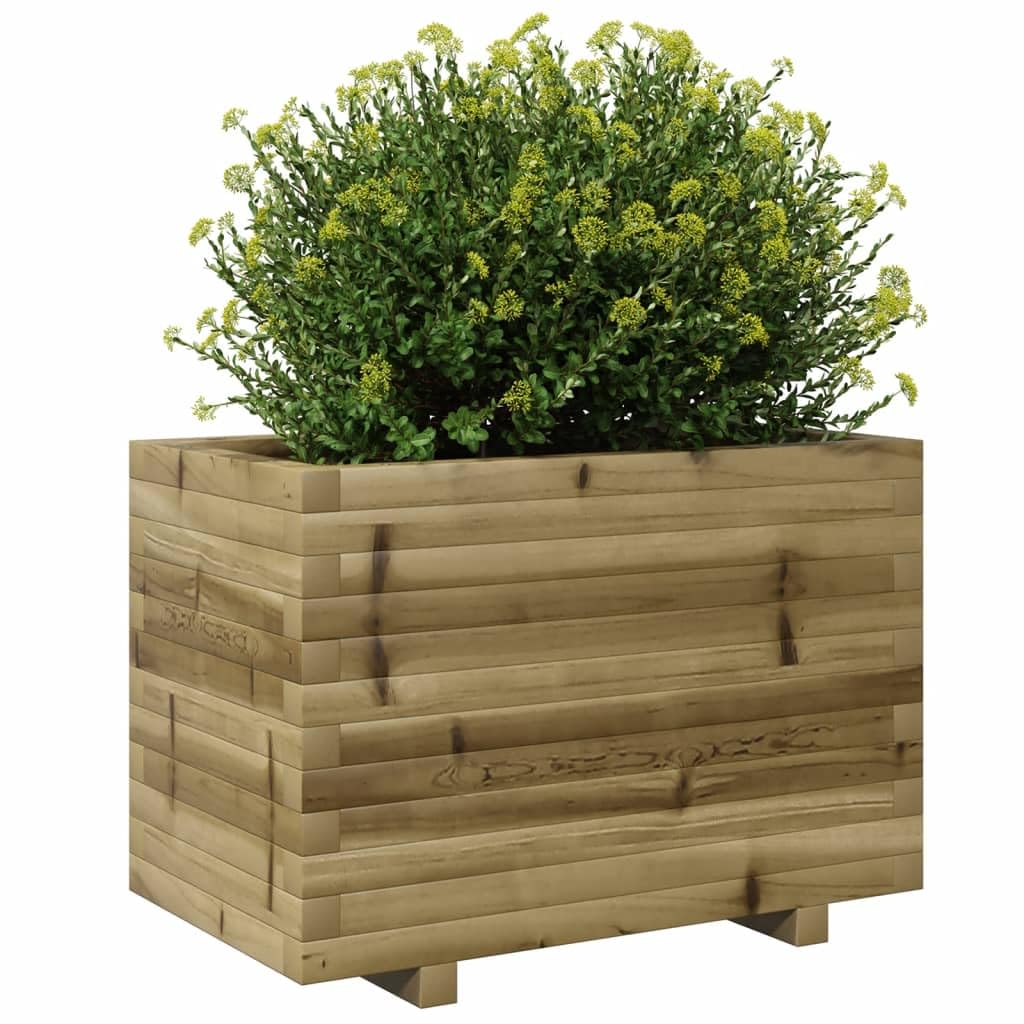 Fioriera in legno di pino impregnato in autoclave, 70 x 40 x 49,5 cm, fioriera in legno per giardino e terrazza