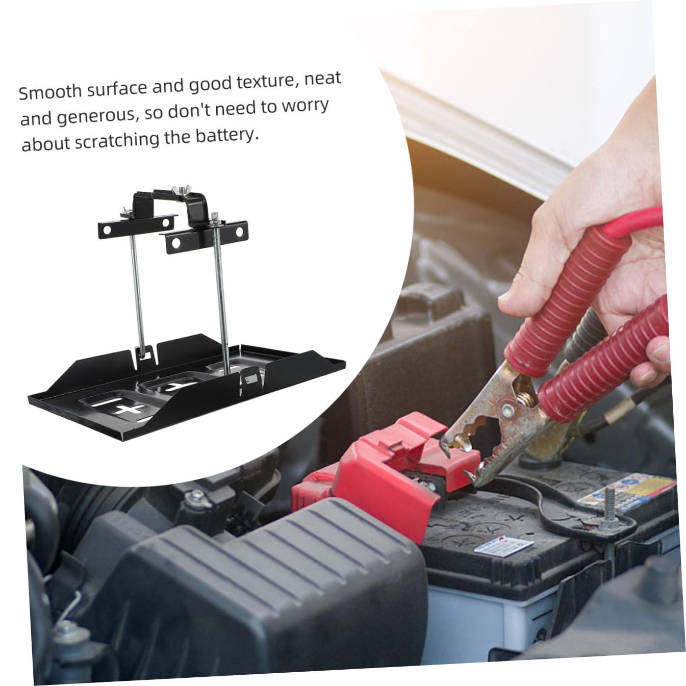 Support Fixation Batterie Voiture Antirouille Maintien Sécurisé pour Batteries Automobiles Résistant et Stable Adapté Transport Conduite