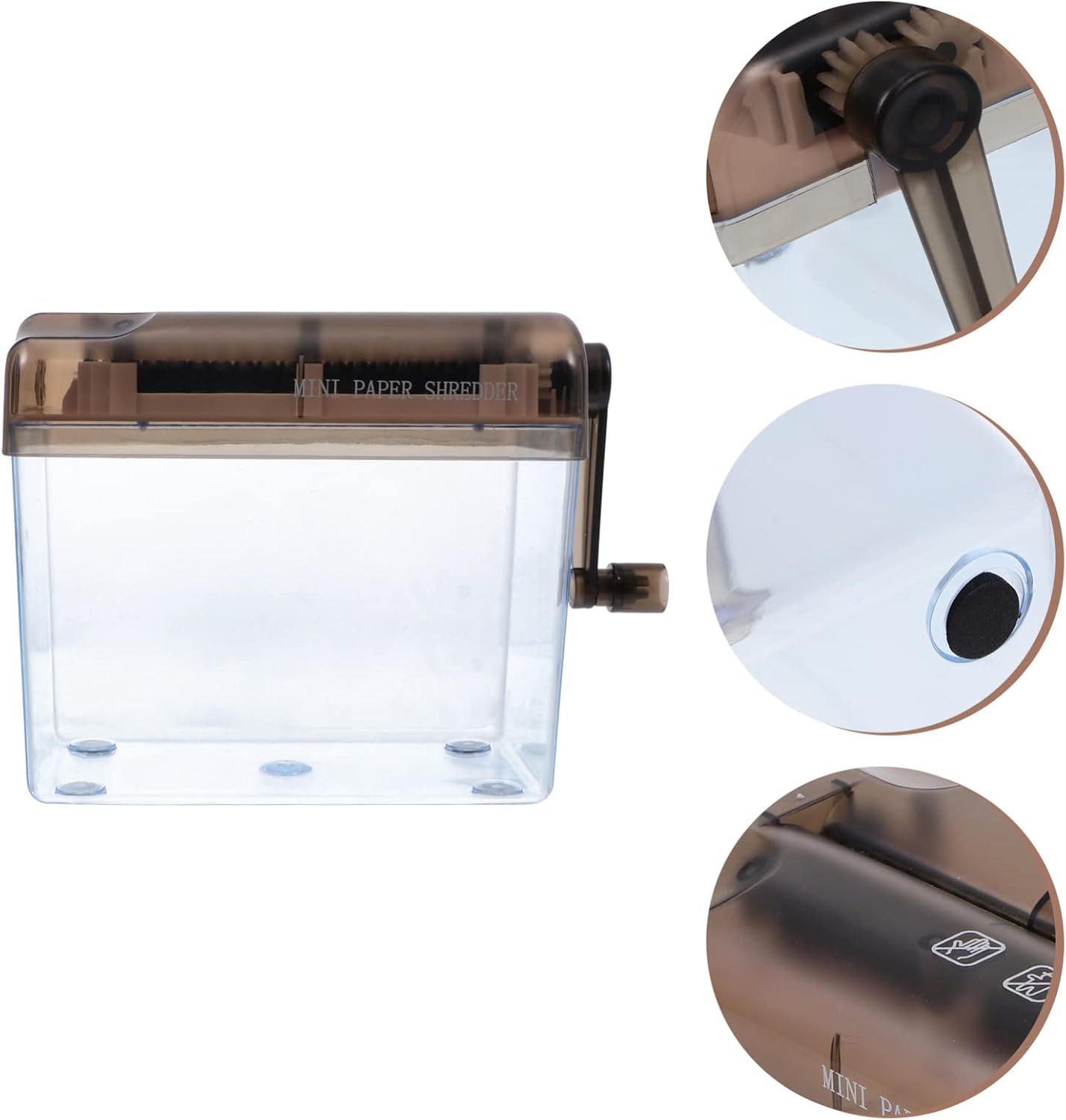 DOITOOL Portable Hand Paper Shredder for A4 Documents Mini Desktop Cutting Tool Manual Operation for Home Office Use