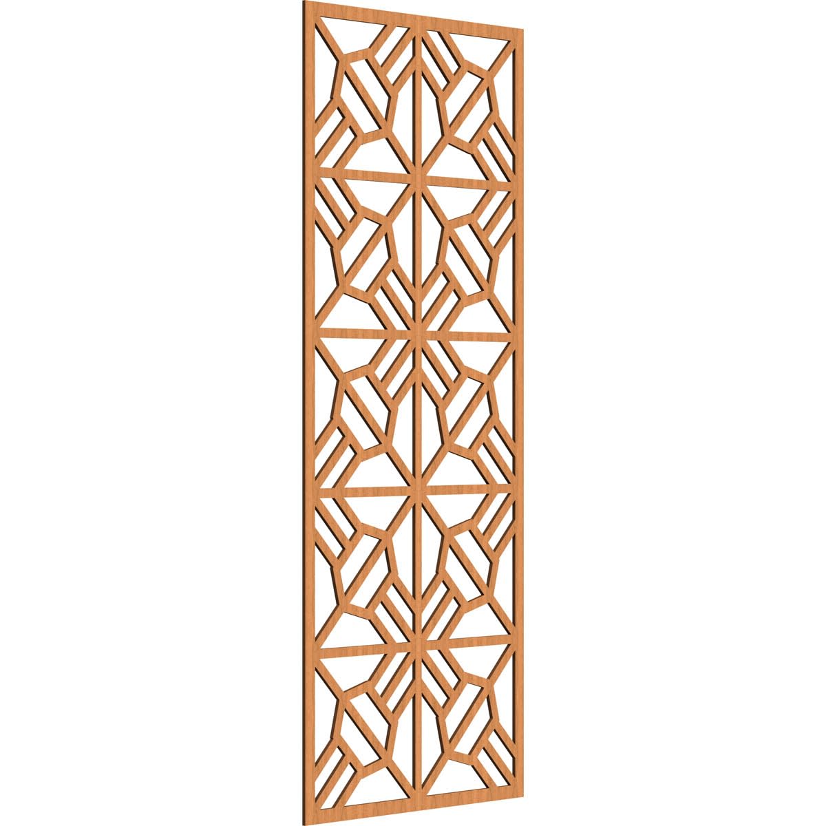 27 3/8"W x 69 3/8"H x 1/4"T Auburn Decorative Fretwork Wood Wall Panels, Cherry