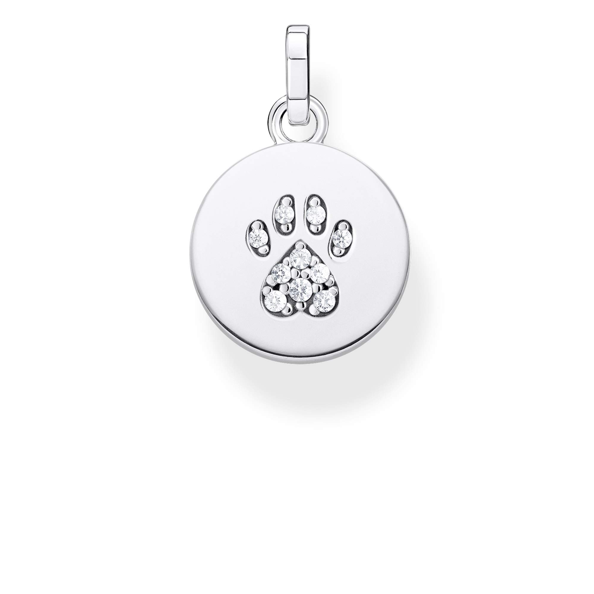 THOMAS SABO Anhänger Coin Pfote Katze gold vergoldetes Silber PE882