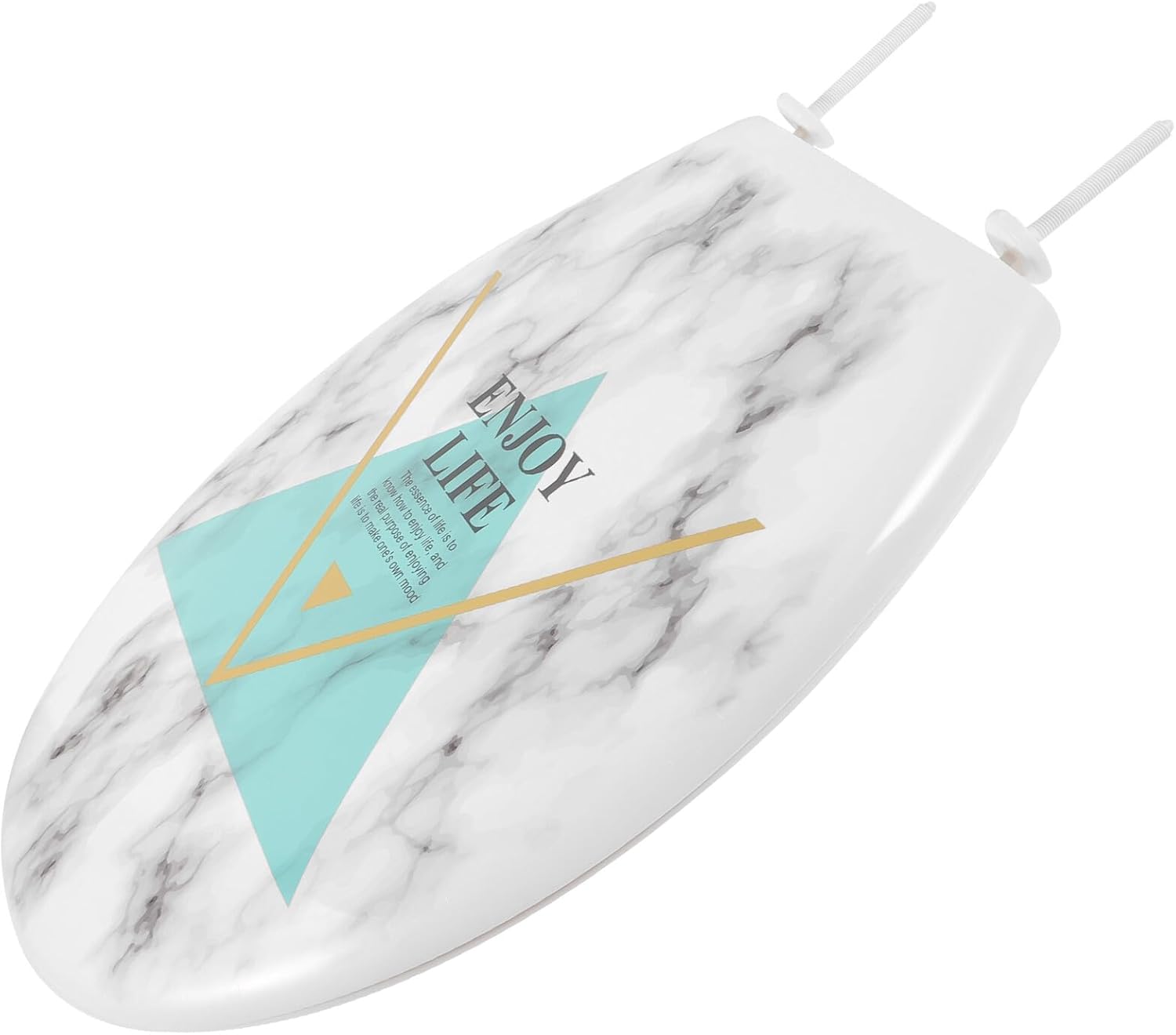 Operitacx Marble Plastic Toilet Seat Cover Thickened U-shaped Toilet Seat with Sturdy Marble Effect Surface