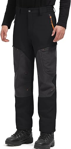 FREE SOLDIER Waterproof Mens Ski Pants Hiking Outdoor Snowboard Snow Pants with Bottom Leg Zipper