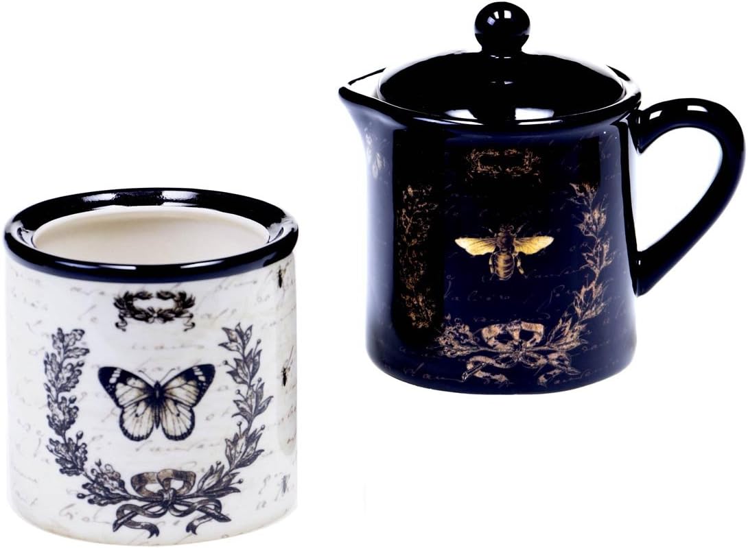 French Sunflowers Ceramic Sugar & Creamer Set Dinnerware Sets