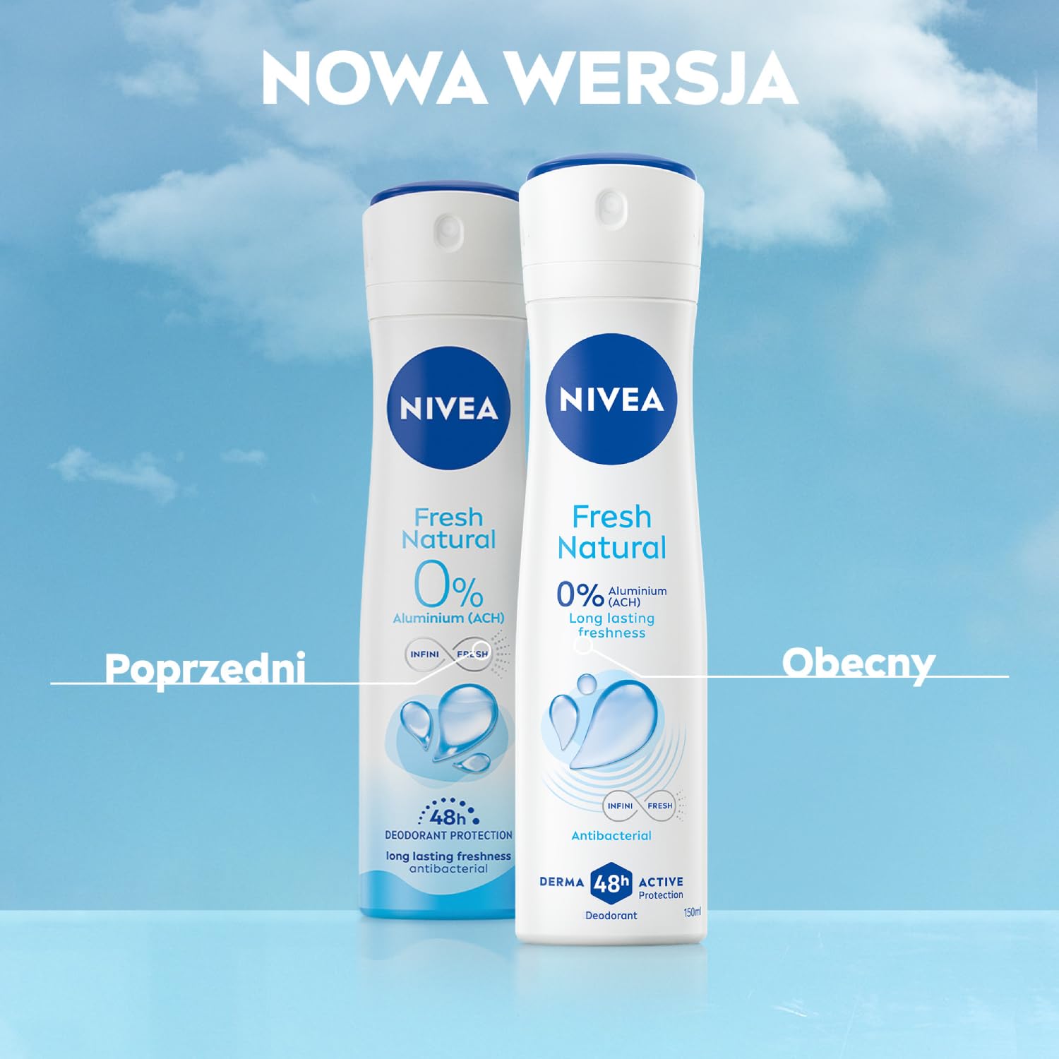 NIVEA Fresh Natural 48 H Dezodorant w sprayu dla kobiet 150 ml