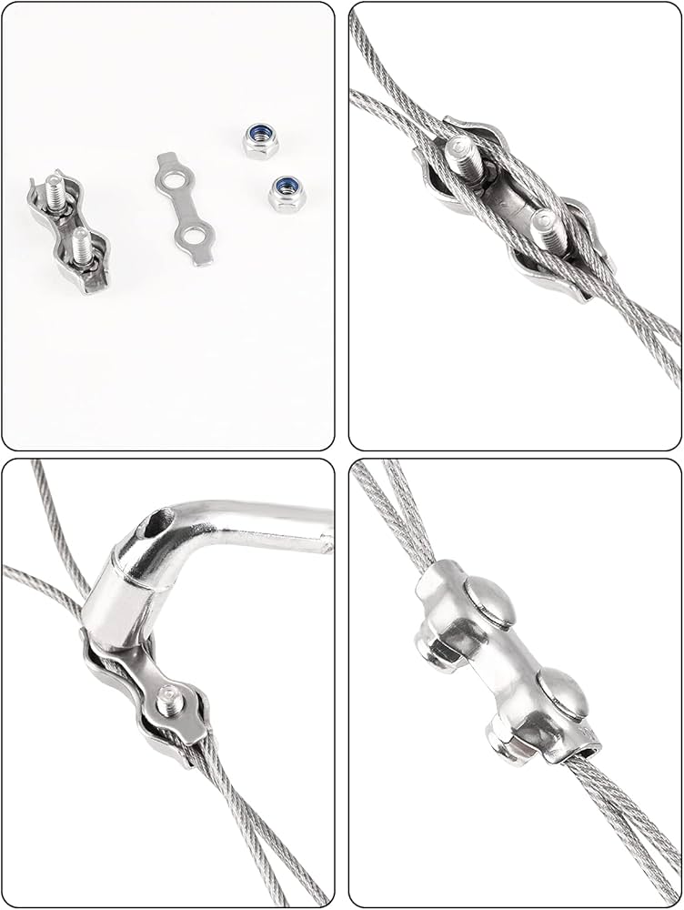 U Type Klem Draadkabel Clips 304 Roestvrij Staaldraad Clip Kabel Bouten Rigging Hardware Klemmen Groothandel M2/3/4/5/6/8/10/12 (Size : M16 3PCS