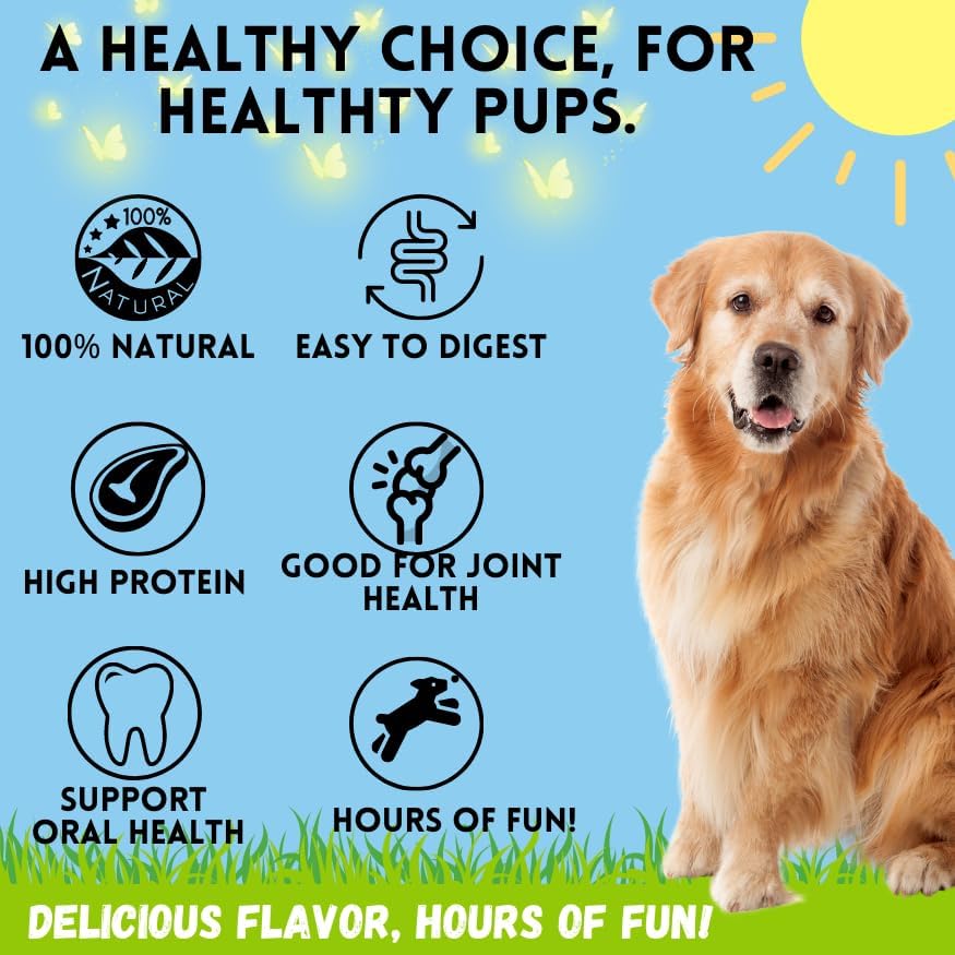 Miniatura 6 de BULLYSTICKS & MORE Bully Springs - Muelles para mejillas de res de 6 pulgadas para perros (10 unidades) Bully Springs - Tiras para mejillas de