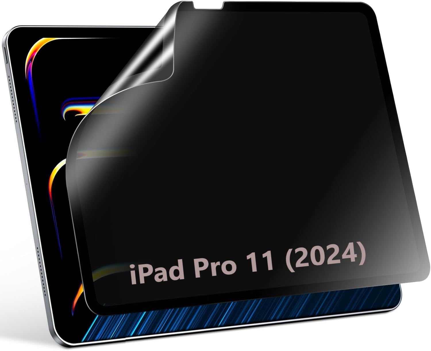 Privacy Screen Protector for ipad Pro 11 Inch 2024, Nano Detachable Privacy Tempered Film, Matte Finish Anti-Glare, Anti-Scratch, Sensitive Touch, Easy Installation (ipad pro 11 2024)
