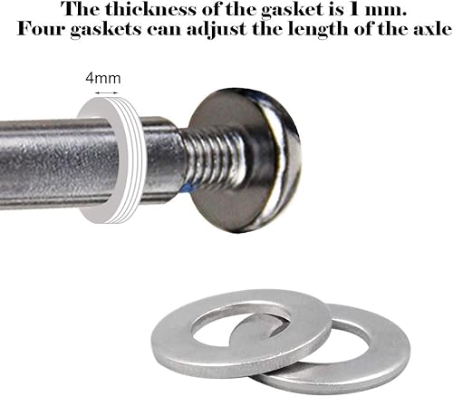 Miniatura 3 de M8 0.315 in x 1.102 in-3.386 in 8.8 Grado de acero al carbono eje Allen Tornillo Set para delantero trasero 2 3 4 ruedas Stunt Scooter Dash