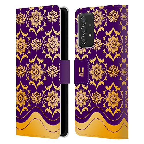 Protection Galaxy A52 5G Étui Portefeuille Violet Baroque Coque