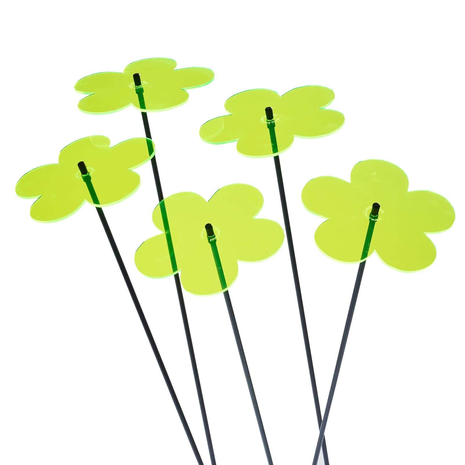 SunCatcher Garden Decor Vibrant Blossom Set of 5 Large Glowing Garden Stakes 75cm