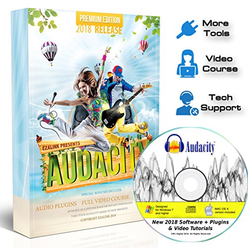 Audacity Audio Recording & Editing Software - Professional Sound Recorder Software for Windows PC & Mac - Digital Player for Common files: WAV, AIFF, MP3, OGG [Premium Edition]