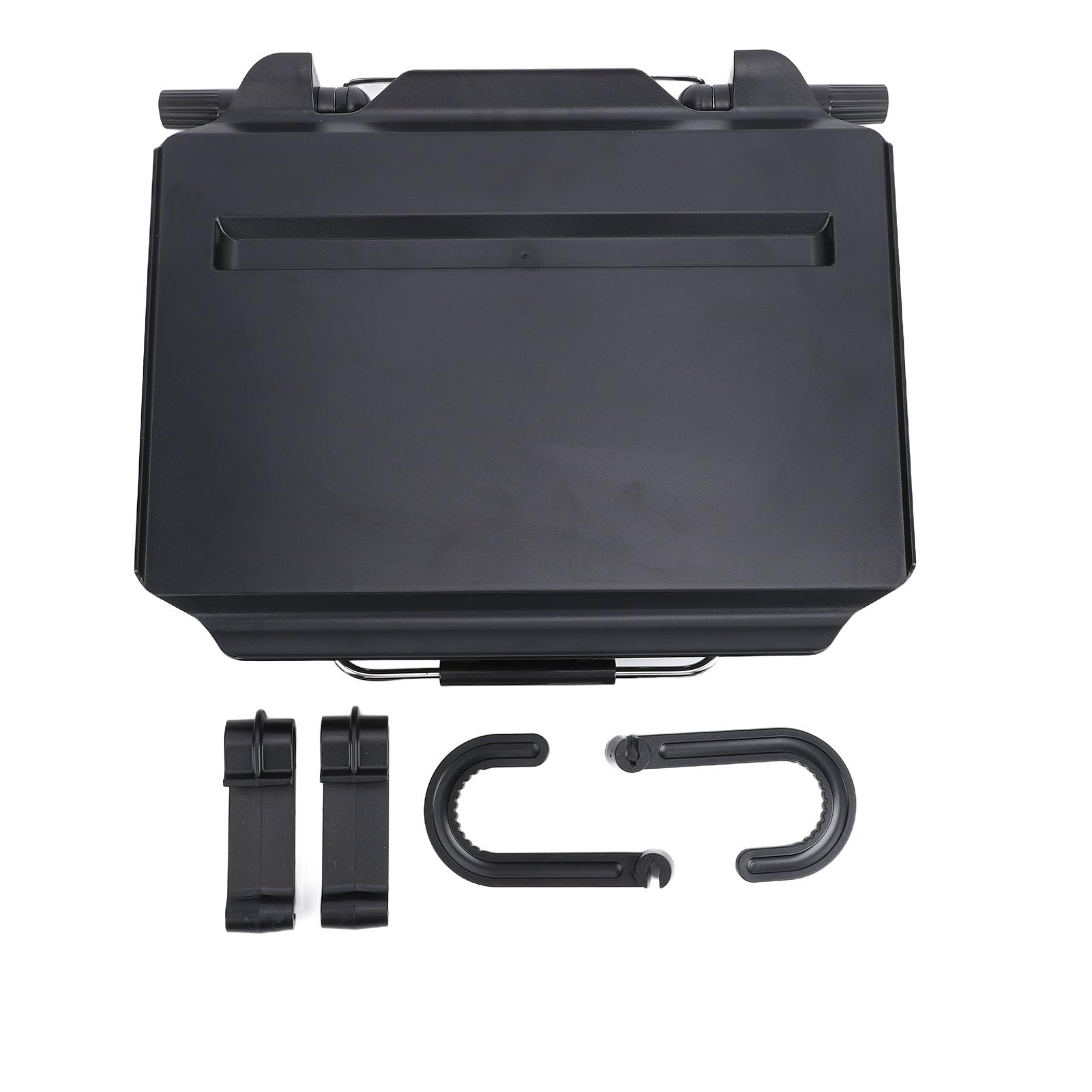 Plateau appui-tête de siège arrière multifonction 2 en 1 pour volant de voiture, table pour nourriture et boisson, hauteur réglable, matériau ABS
