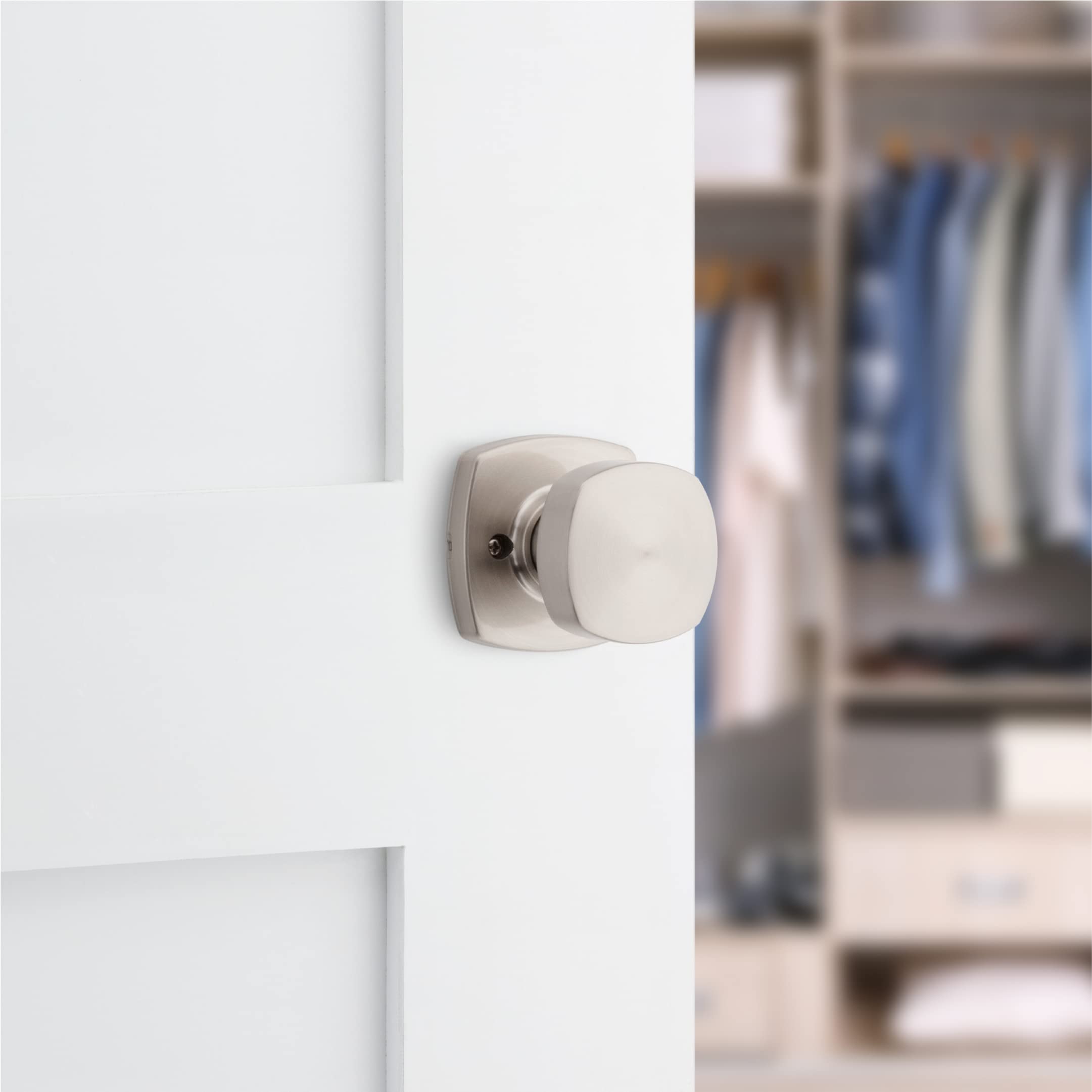Kwikset Arroyo Knob Dummy Door Knob, Single Sided Handle for Closets French Double Doors, and Pantry - Image 3