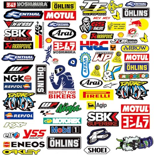 90 PCS Rallye Voiture Autocollant Voiture Autocollant Moto Stickers Sport Stickers Velo Autocollant Moto Cross Autocollant Voiture Tuning Pour Motos, Courses,...