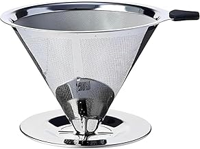Filtro Coador de Café Inox 18/10 com Base – Reutilizável, Ecológico e Sem Uso de Papel – 2 Xícaras