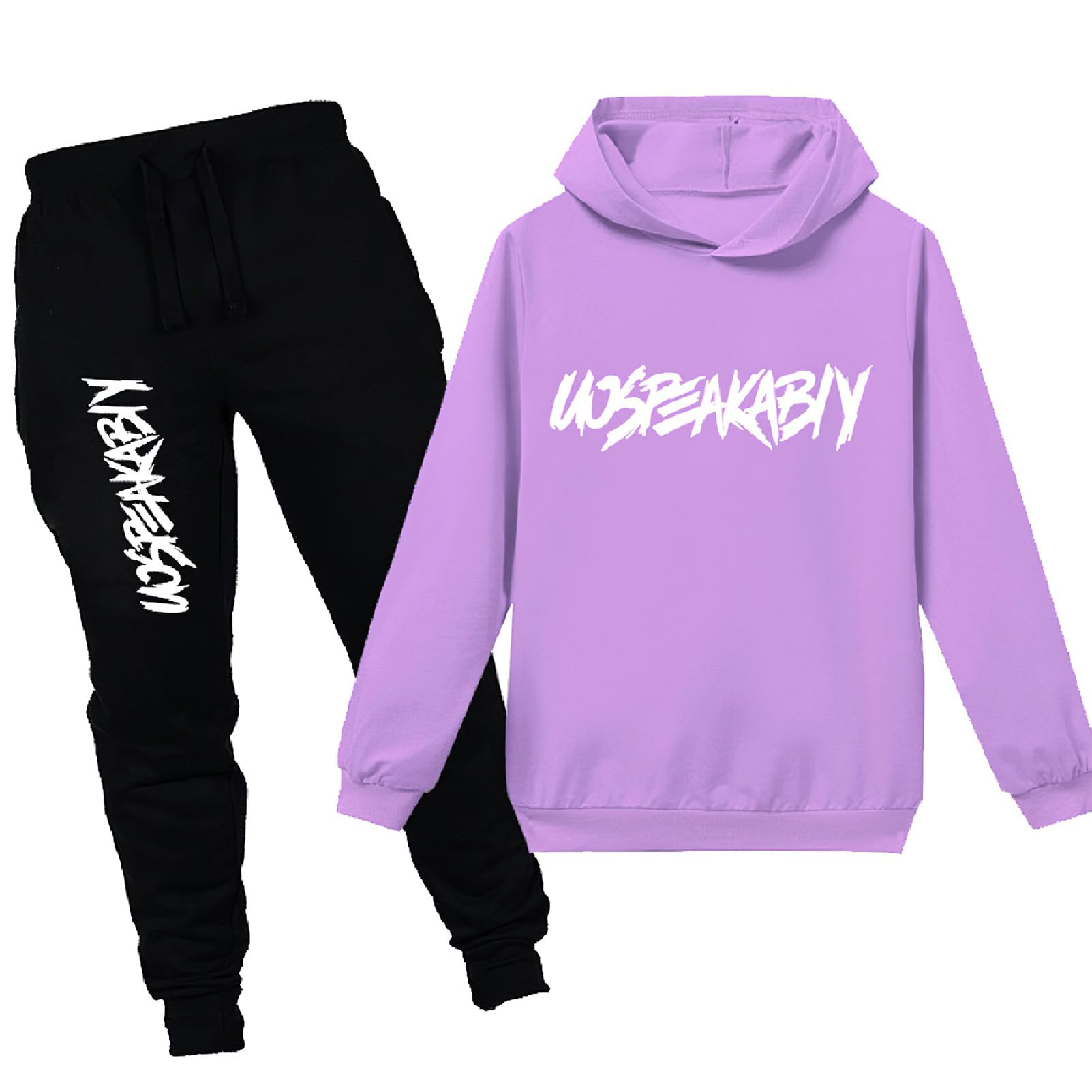 amropi Chándal Niños 2 Piezas Set Sudadera con Capucha y Pantalones Deportivo Jogging Conjunto Ropa 2-15 años — view 23