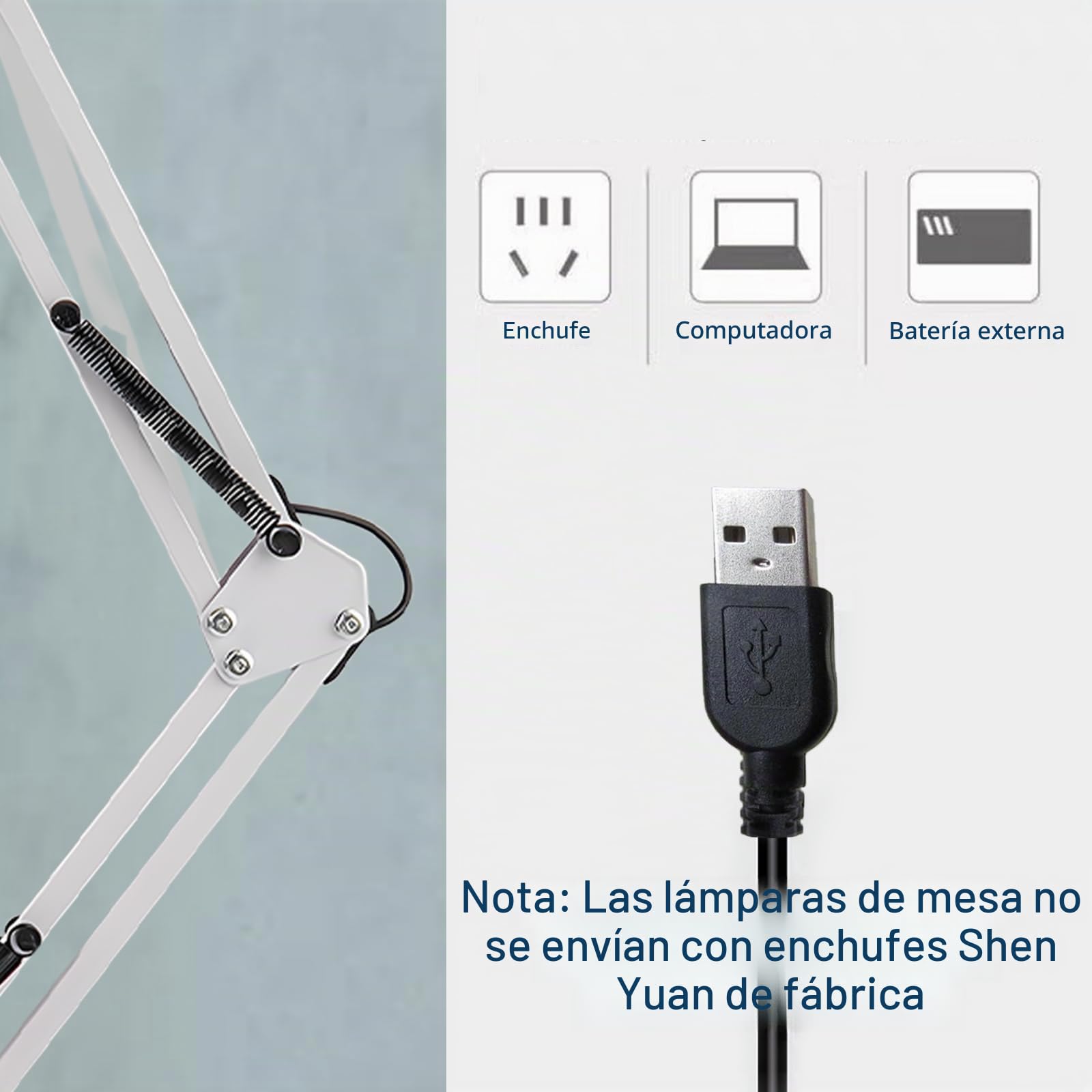 2 en 1 Lupa con Luz y Soporte,Lámpara de Escritorio,con Lupas de 5X,10 Niveles de Brillo Ajustables, Brazo Giratorio Ajustable,para Cosméticos, Práctica Artesanal, Ayuda a La Lectura, Lupa