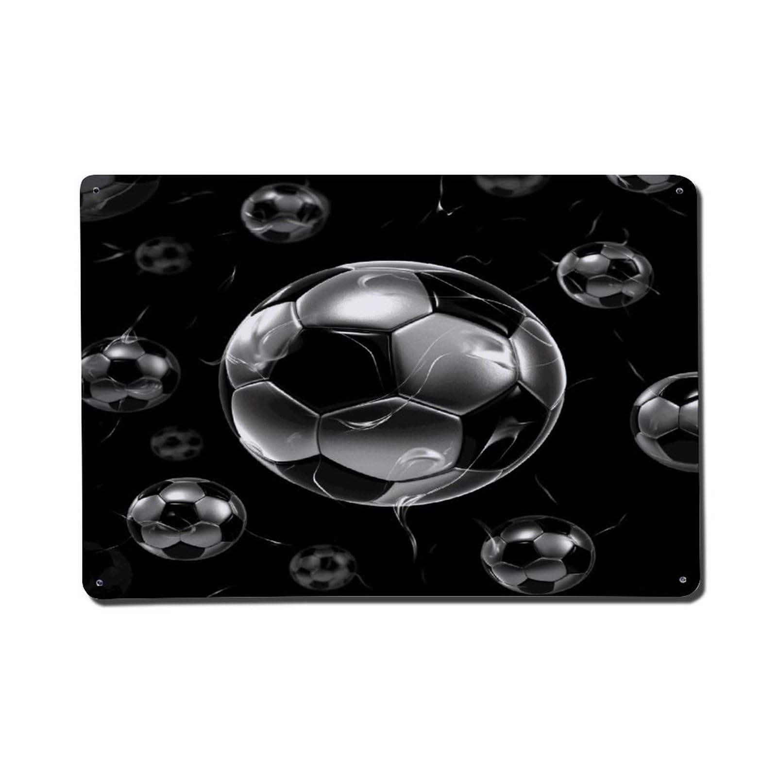 Adfgyerh Style Soccer Black Metal Signs Funny, Aluminum Tin Sign Indoor Outdoor Decor, Vintage Signs For Home Office Kitchen Bar Cafe Garden Farmhouse Wall Decor