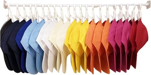 Ransao Organizador para gorras de béisbol, ganchos para sombreros para armario con 12 clips y 8 ganchos, soporte para sombreros, almacenamiento de